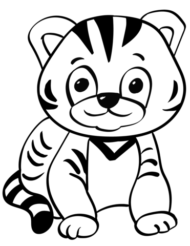 Tiger Cub Coloring Page